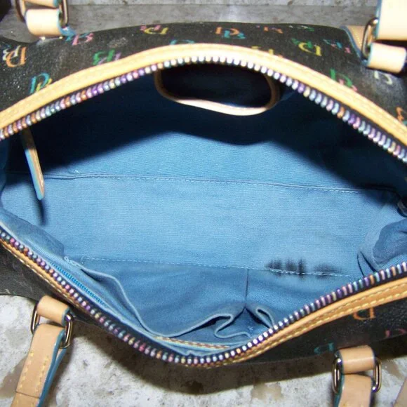 Dooney & Bourke VTG DB Monogram Barrel Bag - Picture 7 of 13